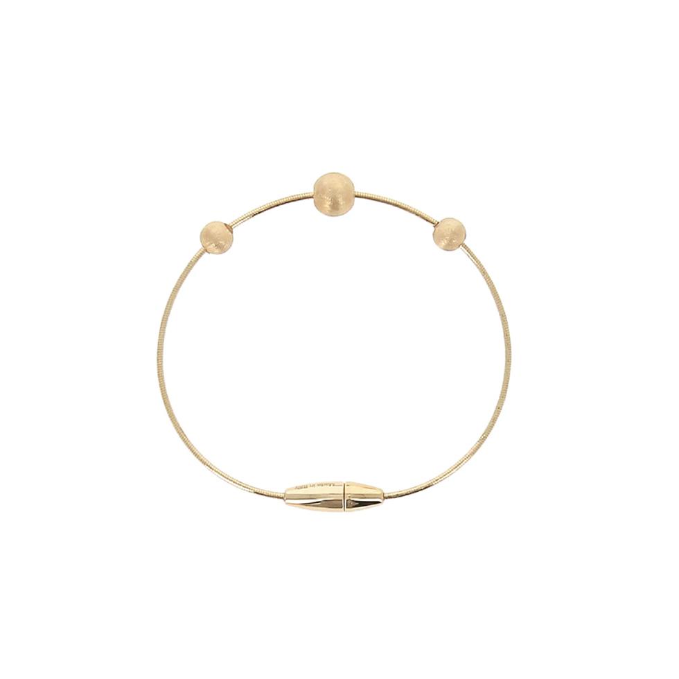 BRACCIALE "DNA" 1 FILO CON 3 SFERE SATINATE - PESAVENTO