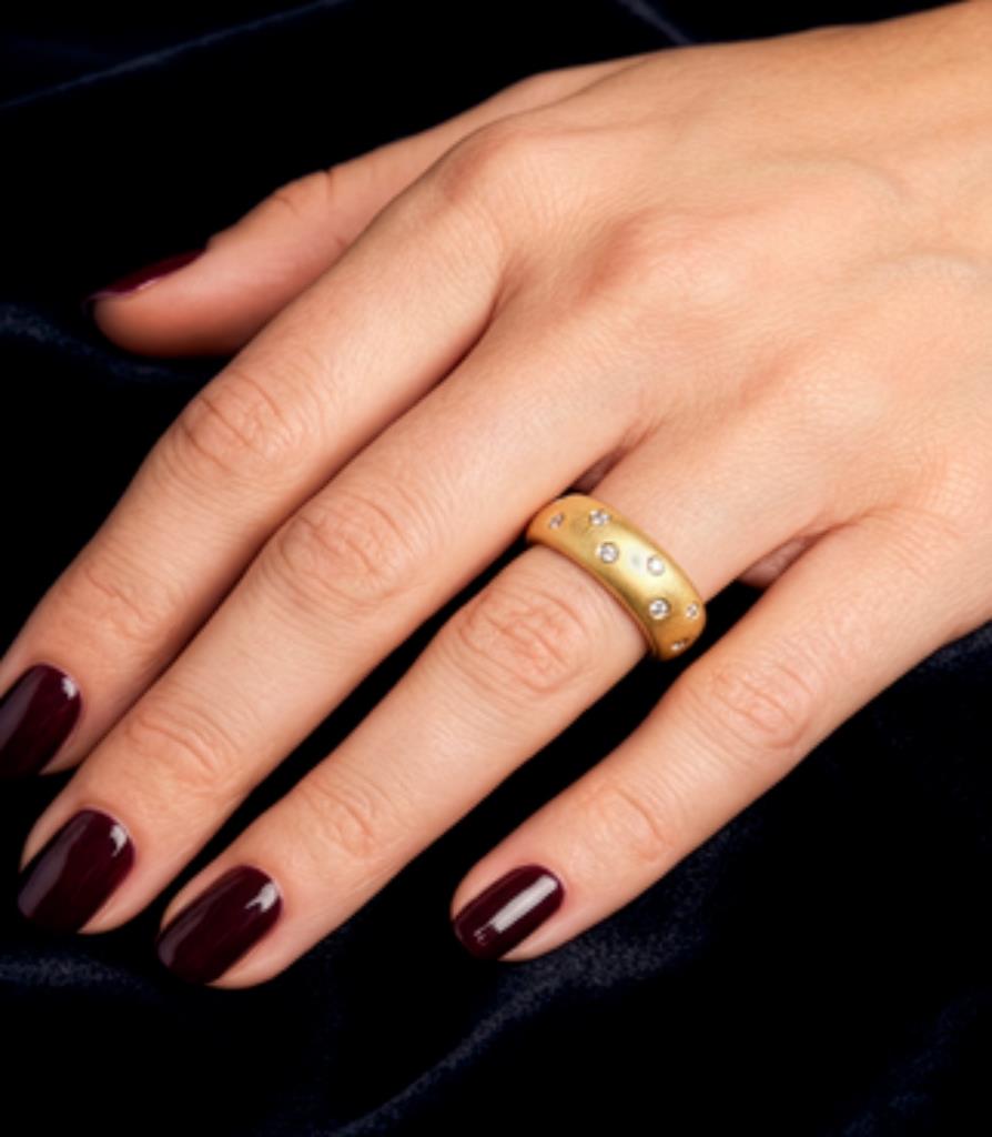 ANELLO BRIO ORO GIALLO SABBIATO CON DIAM 0.44 G VS - CHIMENTO