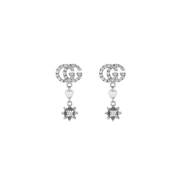 GUCCI FLORA ORECCHINI IN ORO BIANCO 18KT E DIAMANTI 0,22KT - GUCCI FINE JEWELRY