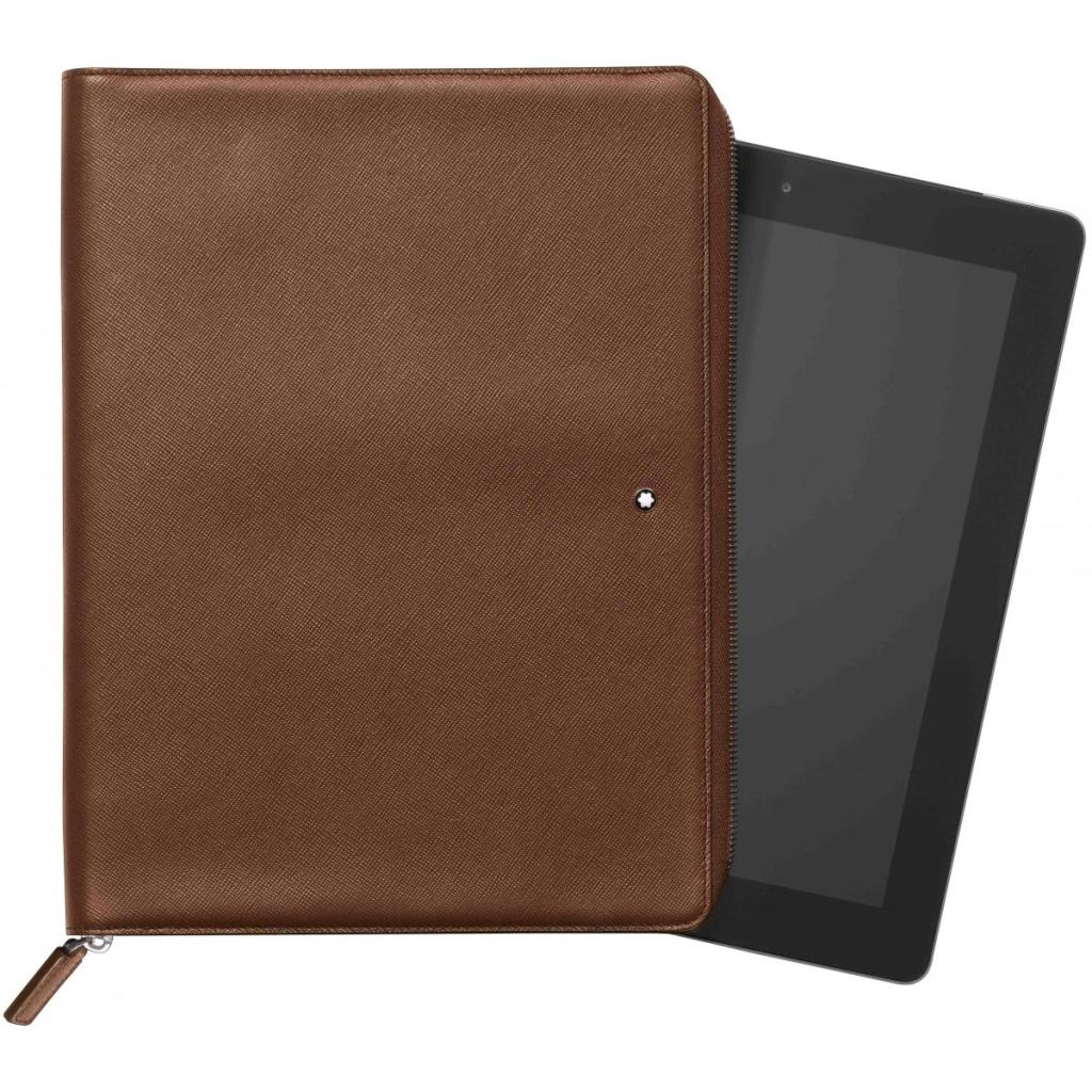 IPAD - ASTUCCIO CON CERNIERA - TASCA POSTERIORE PIATTA - COGNAC - MONTBLANC