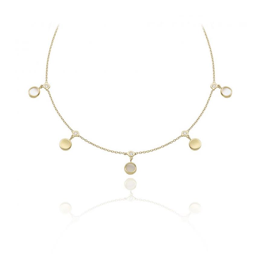 COLLANA CINQUE PENDENTI MADREPERLA - ARMILLAS GLOW DIAMOND - ORO GIALLO - CHIMENTO