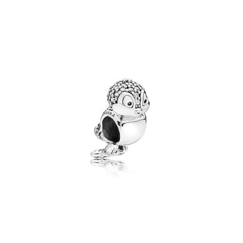 DISNEY SNOW WHITE BIRD SILVER CHARM WITH CLEAR CUBIC ZIRCONIA - PANDORA