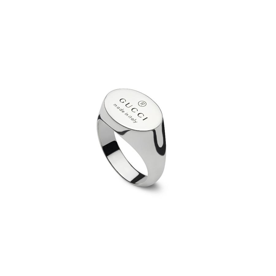TRADEMARK ANELLO CHEVALIER IN ARGENTO - MIS 12 - GUCCI SILVER JEWELRY