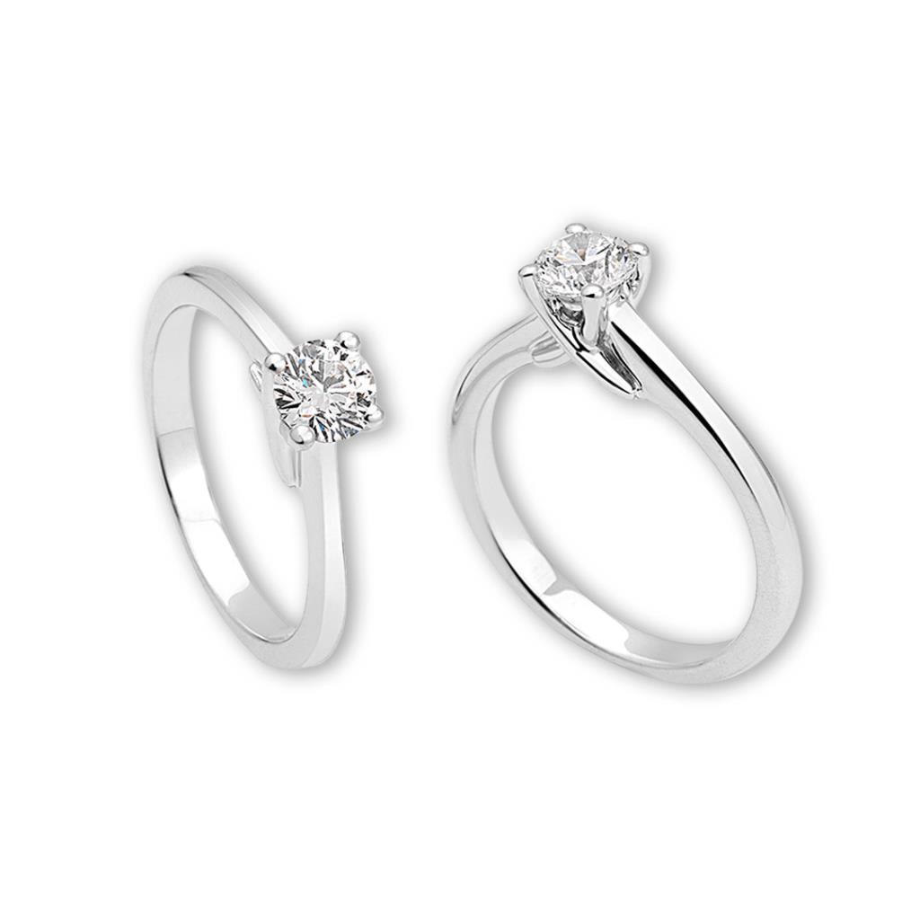 ANELLO SOLITARIO IN ORO BIANCO GR. 2.60 - BRILL. 0.50 CERT G VS - GIORGIO VISCONTI