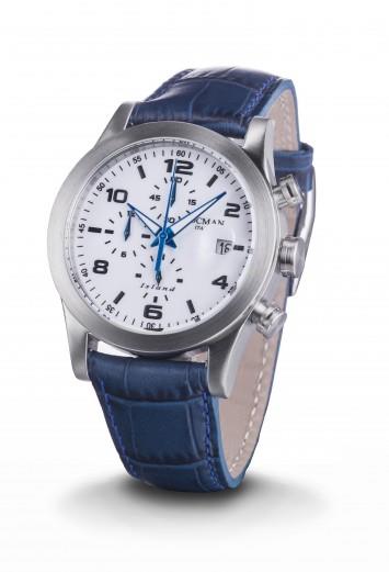 ISLAND CRONOGRAFO AL QUARZO, QUADRANTE BIANCO E CINTURINO BLUE - LOCMAN