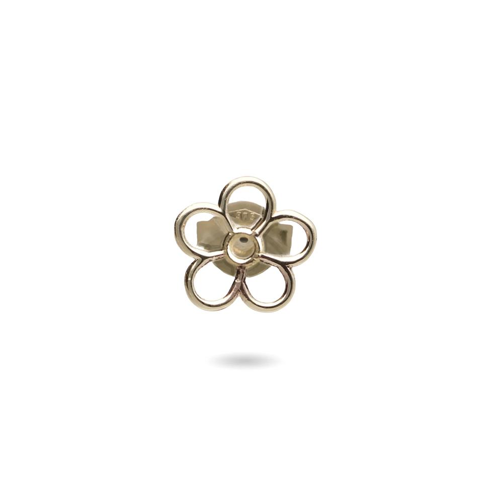 MONO ORECCHINO FILO D'AMORE FIORE 8 MM ORO 9 KT - RUBINIA
