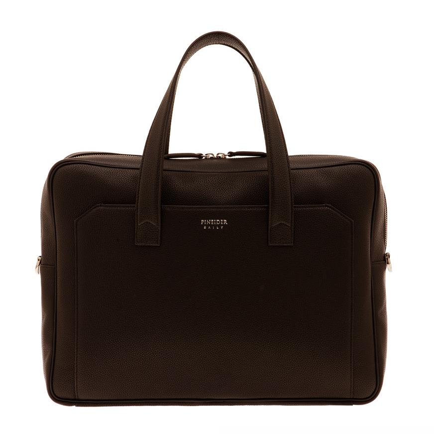 DAILY 23 BRIEFCASE GRAINED LEA COLORE TESTA DI MORO - PINEIDER 1774
