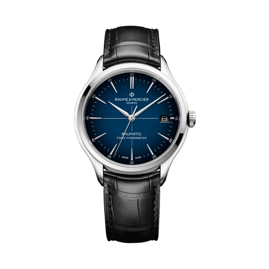 CLIFTON BAUMATIC ACCIAIO QUADRANTE BLUE - BAUME & MERCIER