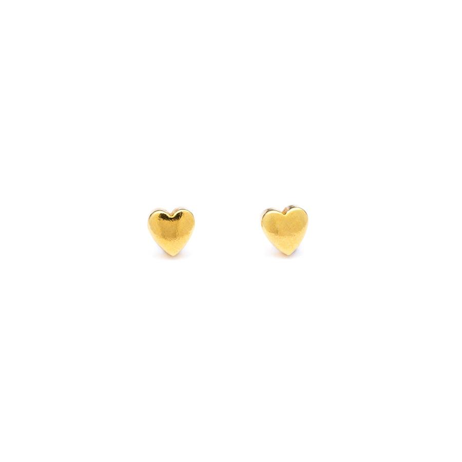 ORECCHINI MINI CUORE DORATI - RASPINI
