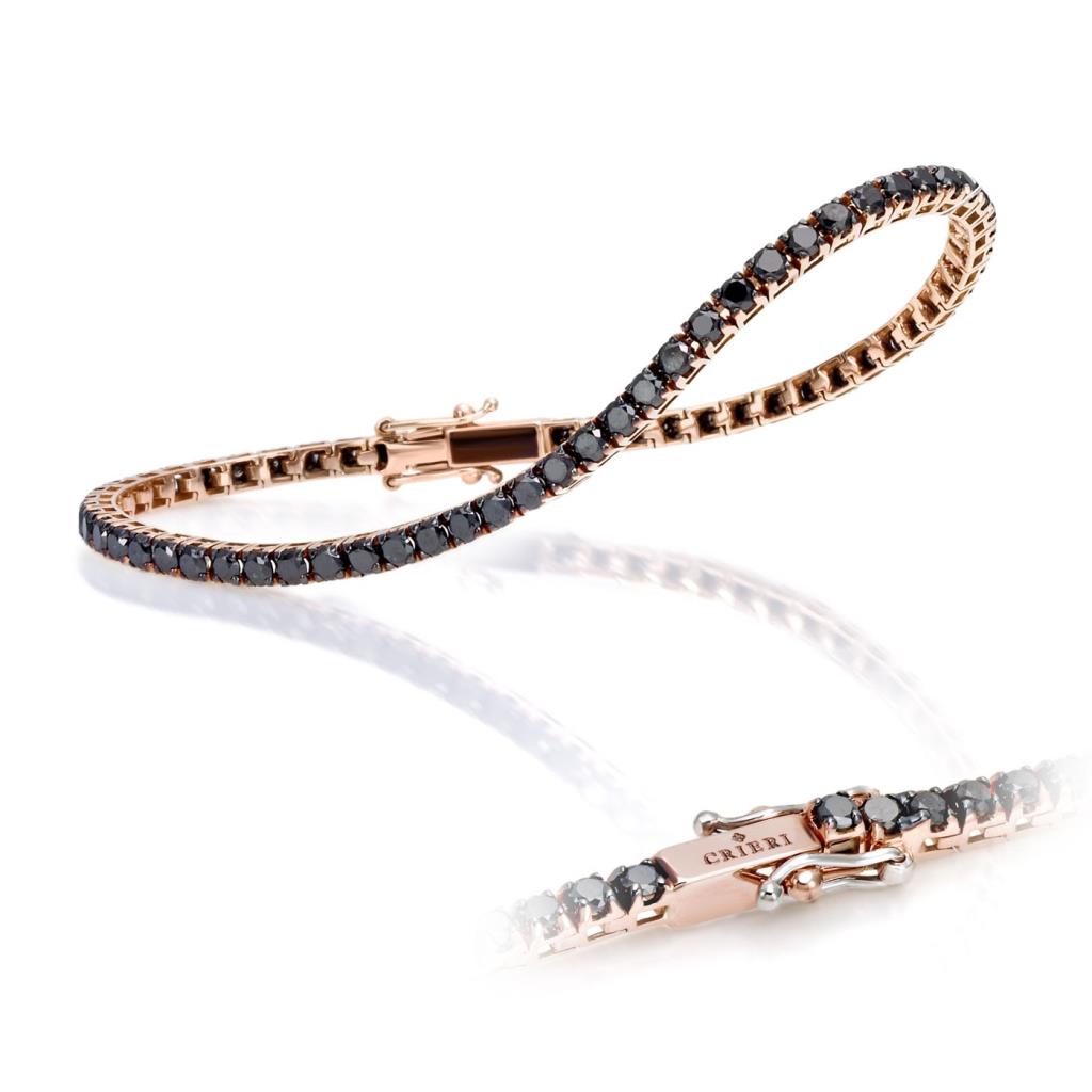 TENNIS ORO BIANCO E DIAMANTI NERI KT. 2.50 - CRIERI