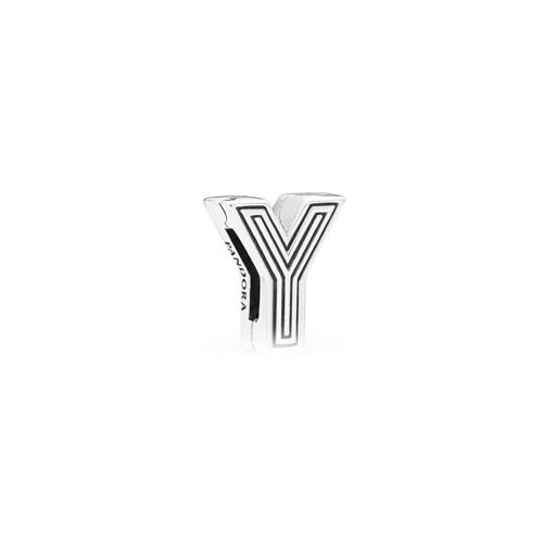 PANDORA REFLEXIONS LETTER Y SILVER CLIP CHARM - PANDORA