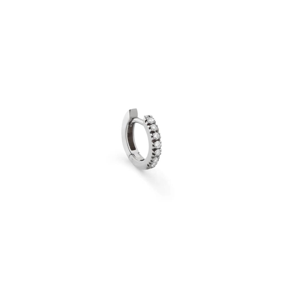 MONO ORECCHINO - CERCHIO 10MM ORO BIANCO BRILL - KT 0.05 - GR 0.60 - BUONOCORE
