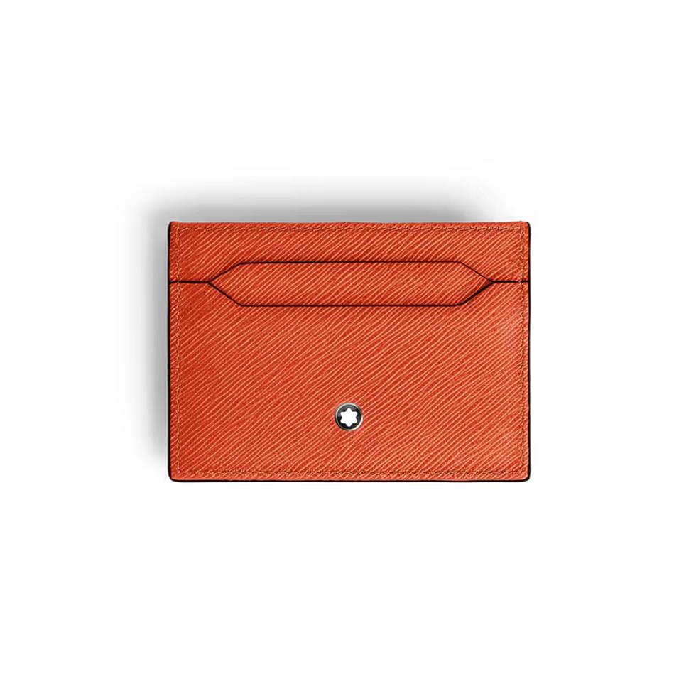 PORTA CARTE 5 SCOMPARTI IN PELLE SARTORIAL - COLORE ARANCIONE - MONTBLANC