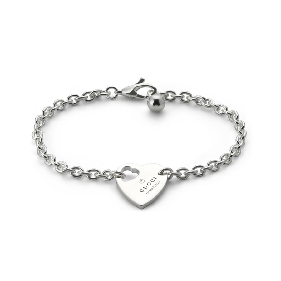 TRADEMARK BRACCIALE CUORE IN ARGENTO  - MIS 18 - GUCCI SILVER JEWELRY