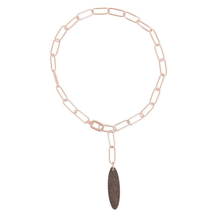 COLLANA CATENA CON CIONDOLO POLVERE BRONZO - PESAVENTO