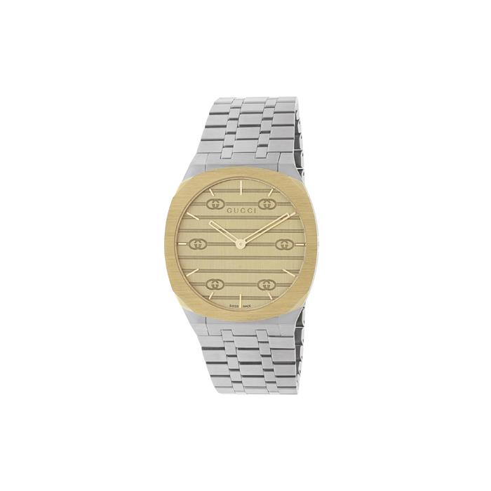 GUCCI 25H - 38MM IN ACCIAIO CON CASSA ACCIAIO DORATO - GUCCI TIMEPIECES