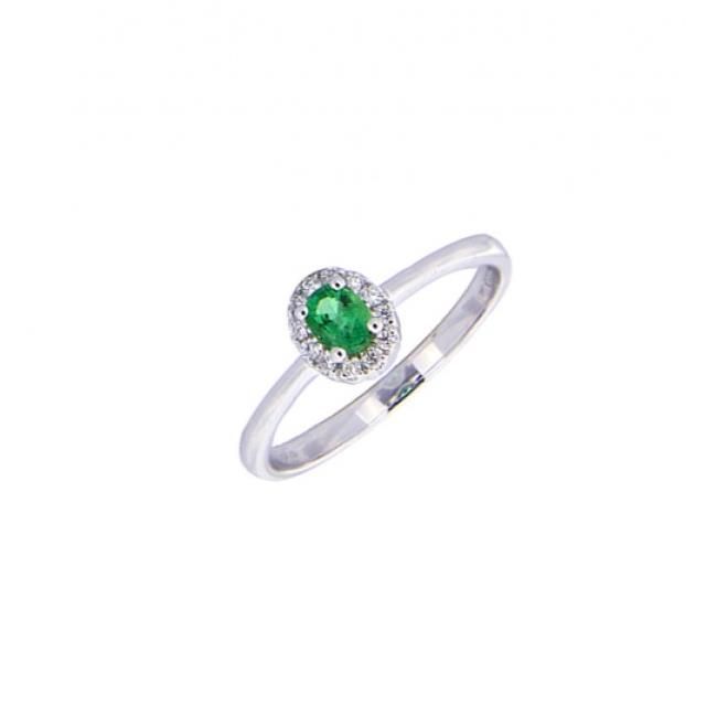 CLASSICO SMERALDO - SMERALDO KT 0.16 - DIAMANTI 0.06 VS G - GR 1.70 - GIORGIO VISCONTI