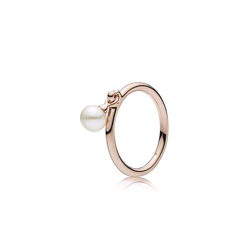 PANDORA ROSE RING WITH WHITE FRESHWATER CULTURED PEARL - PANDORA