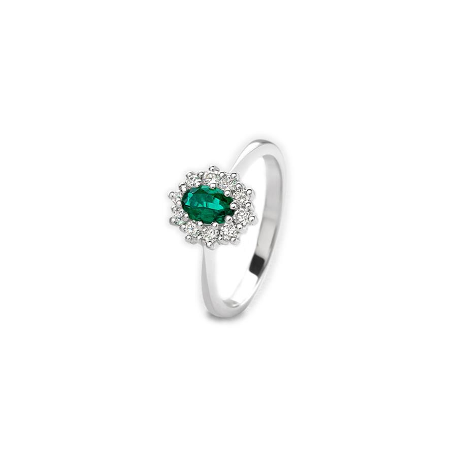 ANELLO CLASSICO ORO BIANCO GR 3.10 - SME 0.40 - BRILL 0.32 FGVS - MIS 15 - GIORGIO VISCONTI
