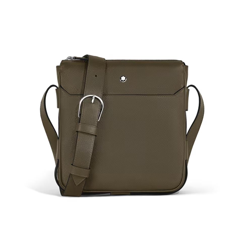 BORSA MESSENGER VERTICALE IN PELLE SARTORIAL - COLORE VERDE KAKI - MONTBLANC