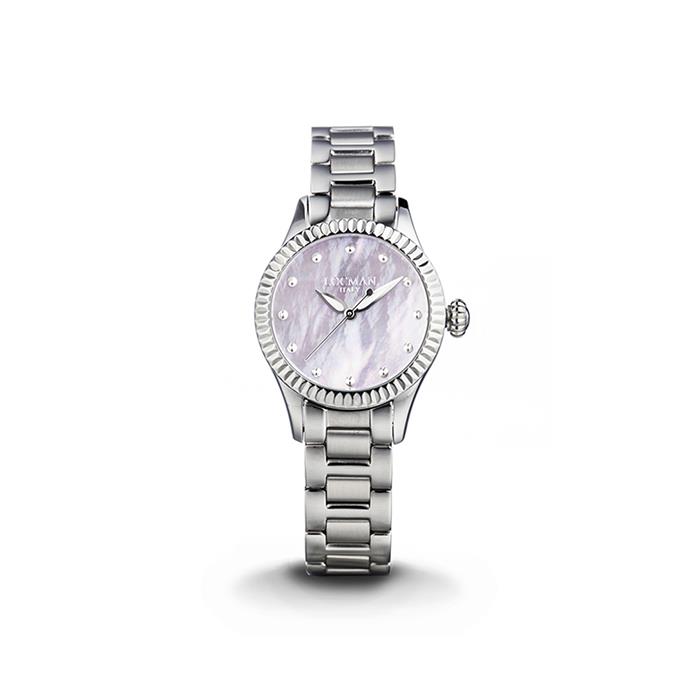 ISOLA D'ELBA ACCIAIO TITANIO LADY SOLO TEMPO QUADRANTE MADREPERLA SCURO - LOCMAN