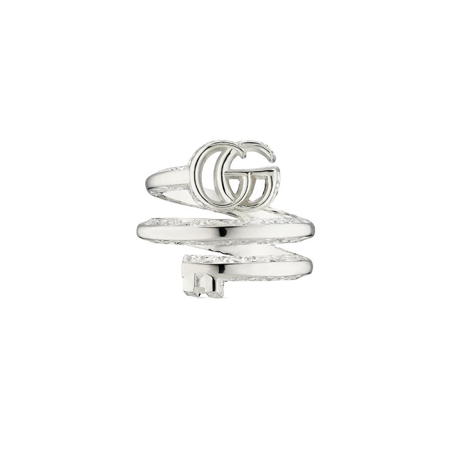 ANELLO GG MARMONT ARGENTO CON DOPPIA G - GUCCI SILVER JEWELRY