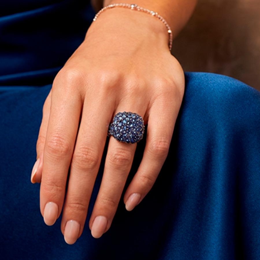 ANELLO ORO ROSA E ZAFFIRI NATURALI TAGLIO CABOCHON CT 9.26 - GIOVANNI FERRARIS