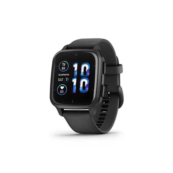 VENU&reg; SQ 2 - MUSIC EDITION - GHIERA SLATE IN ALLUMINIO CON CASSA BLACK E CINTURINO DI SILICONE - GARMIN