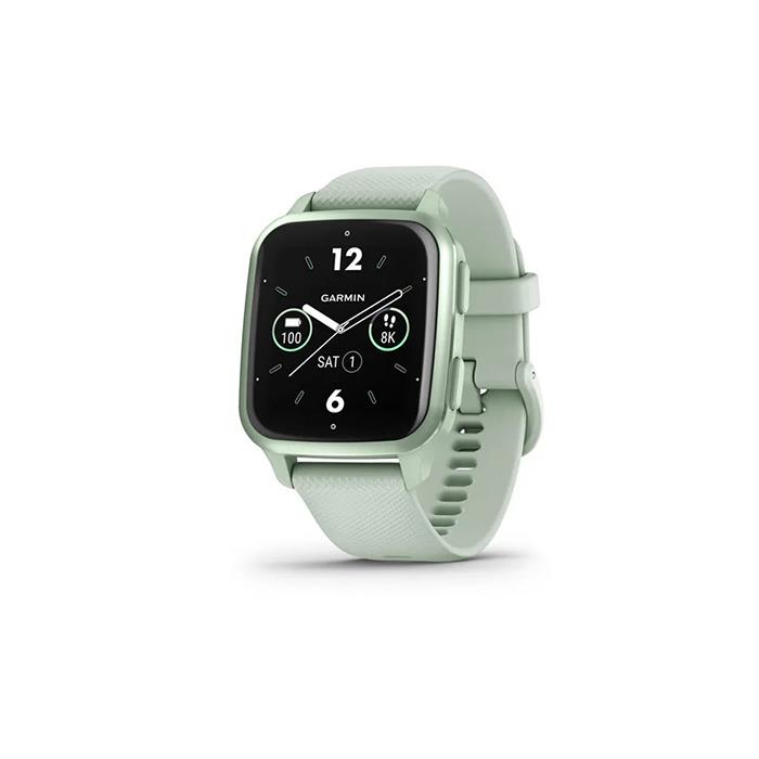 VENU&reg; SQ 2 - GHIERA METALLIC MINT IN ALLUMINIO CON CASSA COOL MINT E CINTURINO DI SILICONE - GARMIN