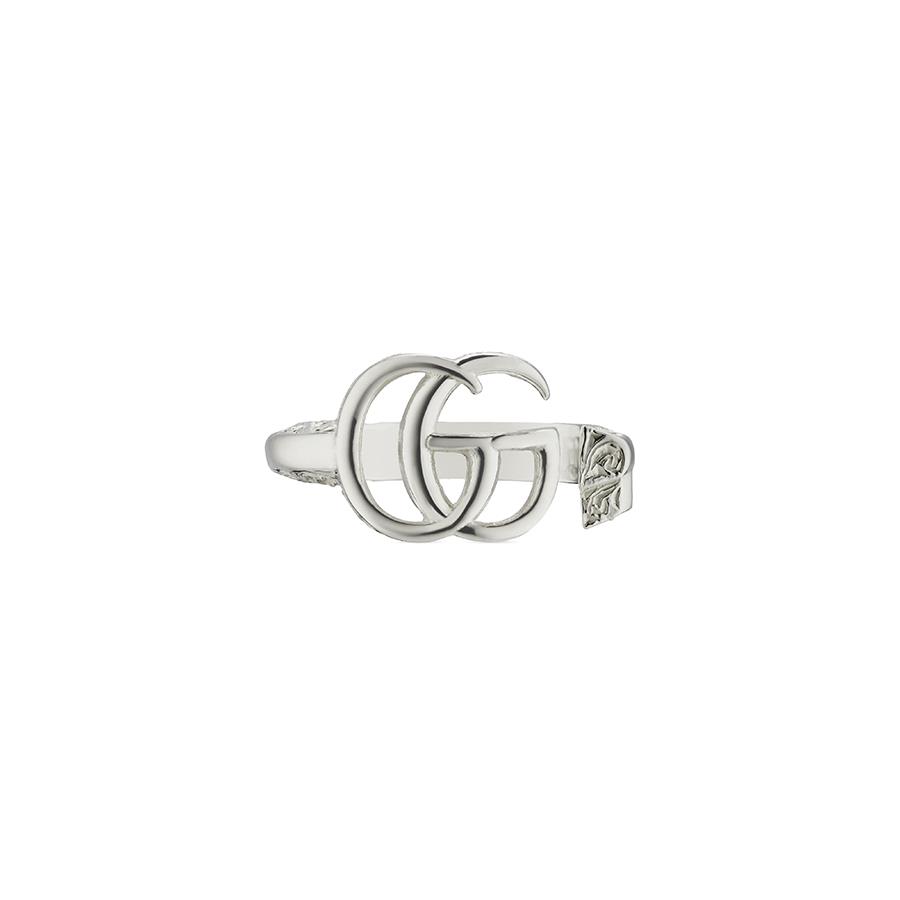 ANELLO GG MARMONT ARGENTO DOPPIA G - GUCCI SILVER JEWELRY