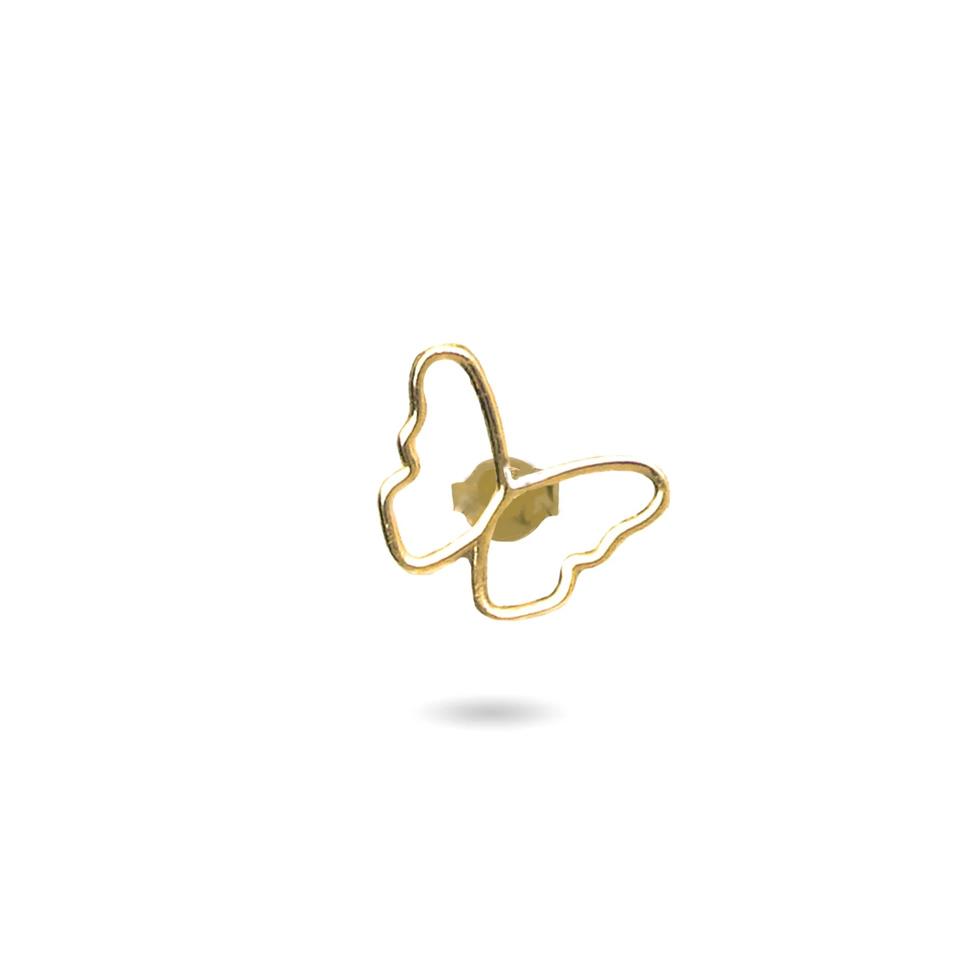 MONO ORECCHINO FILO D'AMORE FARFALLA 8 MM ORO 9 KT - RUBINIA