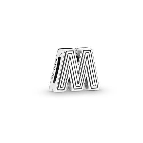 PANDORA REFLEXIONS LETTER M SILVER CLIP CHARM - PANDORA