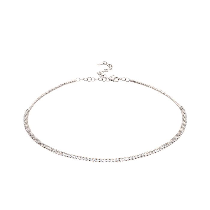 CHOKER TENNIS IN ORO BIANCO - DIAM KT 1.82 G VS - SONGA LJ