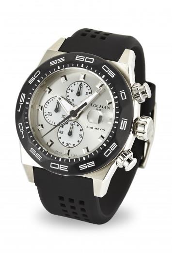 STEALTH ACC/TIT CRONO 300MT ARG/NERO - LOCMAN