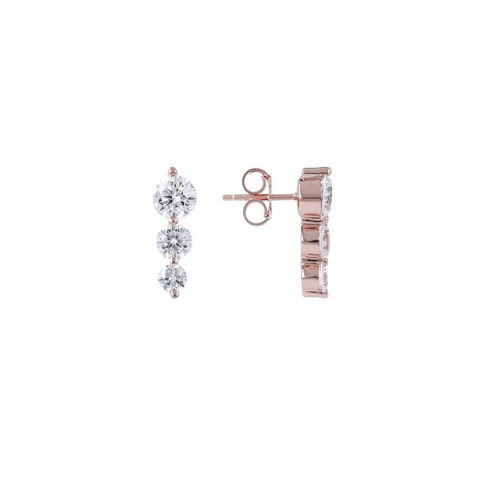 ORECCHINI CON ZIRCONIA IN ROSE GOLD - BRONZALLURE