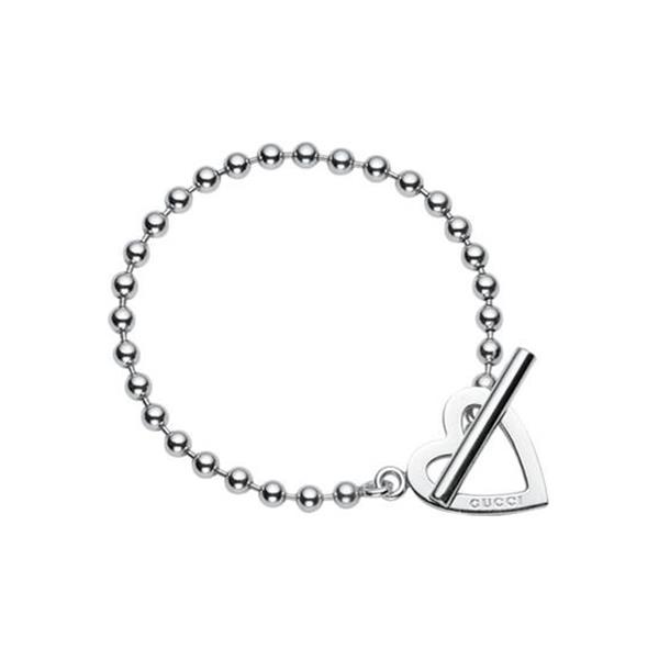 BR TOGGLE HEART 18 - GUCCI SILVER JEWELRY