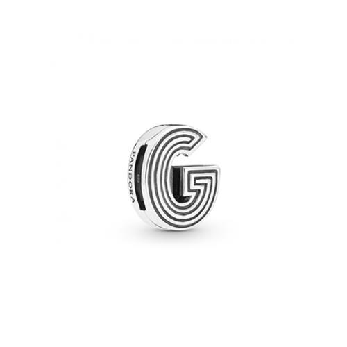 PANDORA REFLEXIONS LETTER G SILVER CLIP CHARM - PANDORA