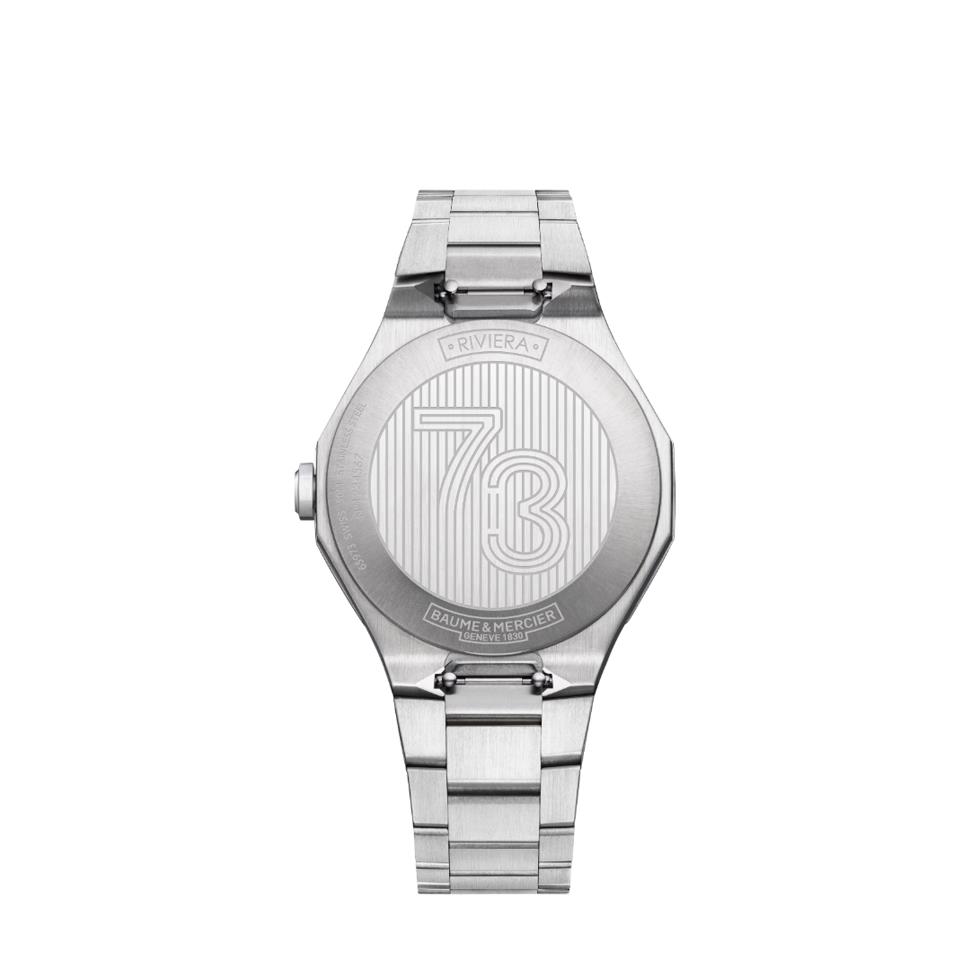 RIVIERA 39 MM QUARZO ACCIAIO QUADRANTE BIANCO - BAUME & MERCIER