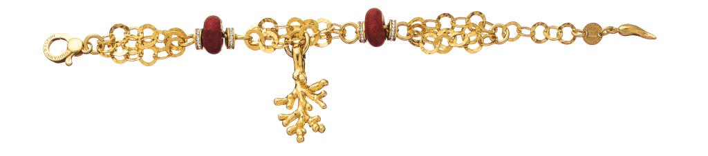 BRACCIALE CORALLO DORATO - RASPINI