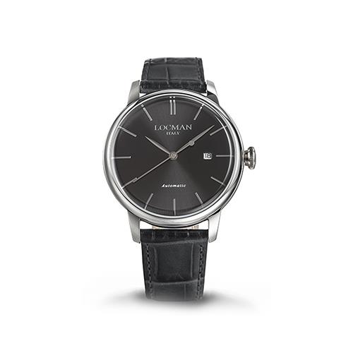 1960 AUTOMATICO QUADRANTE NERO CINTURINO PELLE NERO  - LOCMAN