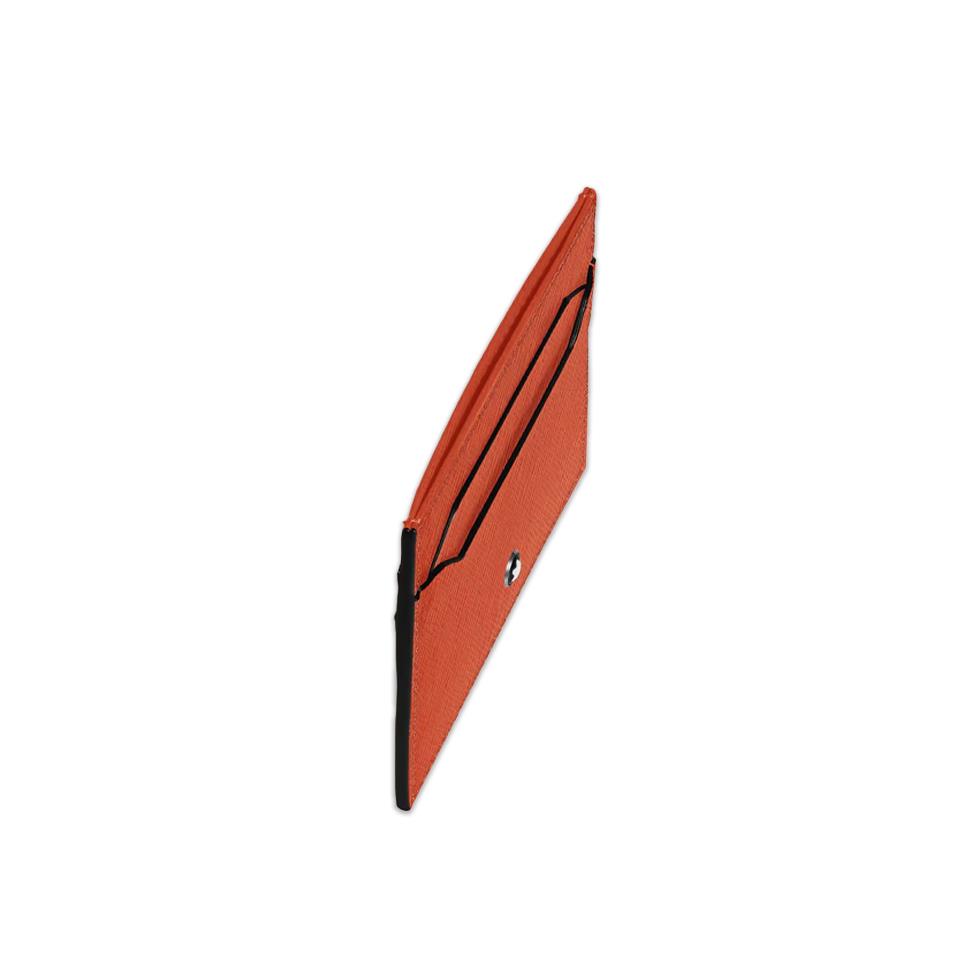 PORTA CARTE 5 SCOMPARTI IN PELLE SARTORIAL - COLORE ARANCIONE - MONTBLANC