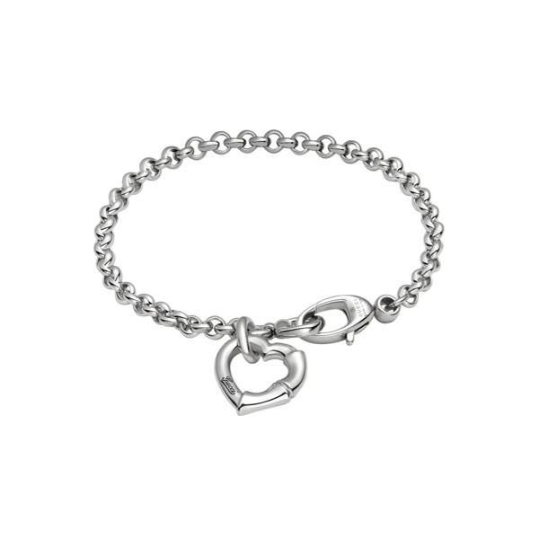 BRACCIALE CHARM BAMBOO CUORE - GUCCI SILVER JEWELRY