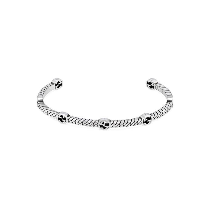 BRACCIALE RIGIDO INTERLOCKING G IN ARGENTO - MIS  - GUCCI SILVER JEWELRY
