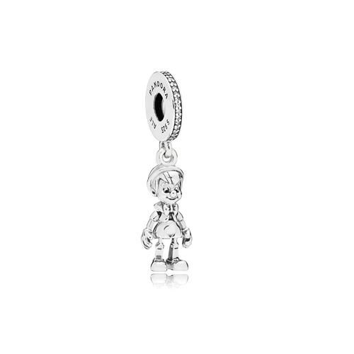 DISNEY PINOCCHIO SILVER DANGLE WITH CLEAR CUBIC ZIRCONIA - PANDORA