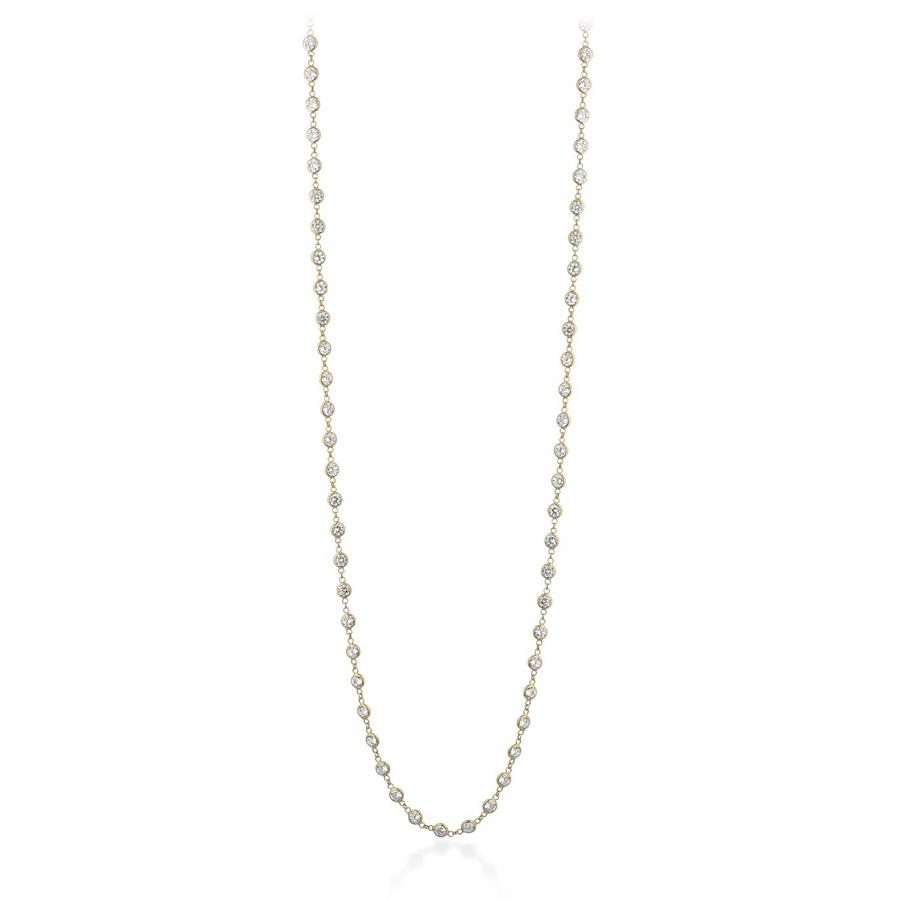 COLLANA IN AG925 GIALLO, ZIRCONI - LE LUNE GLAMOUR