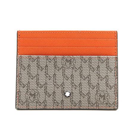 PORTA 6 C/C RIPORTO IN PELLE ARANCIO - MONTBLANC