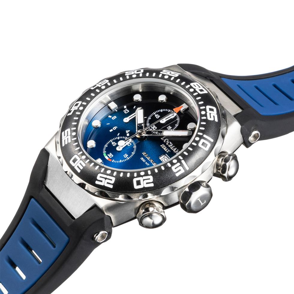 MARE CRONO 300 METRI GHIERA ACC/TITANIO - CINTURINO SILICONE - LOCMAN
