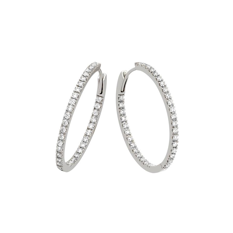 CERCHIO MEDIO IN ORO BIANCO CON DIAMANTI KT 1.00 - ROTA & ROTA
