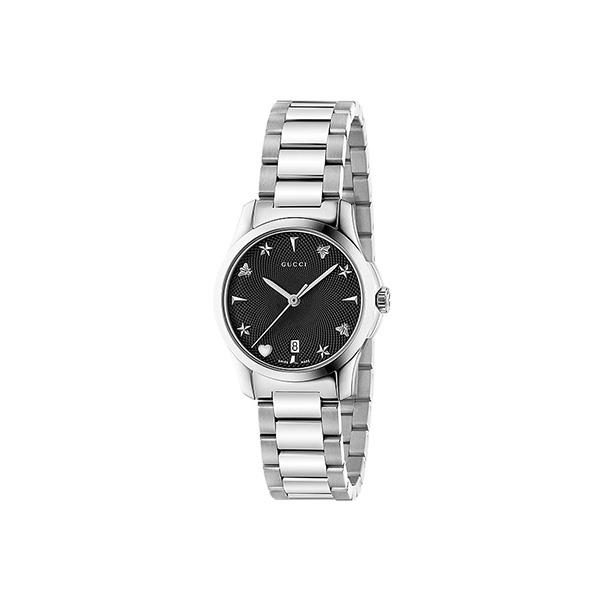 G-TIMELESS DONNA QUAD NERO GUILLOCHE SIGNATURE - GUCCI TIMEPIECES