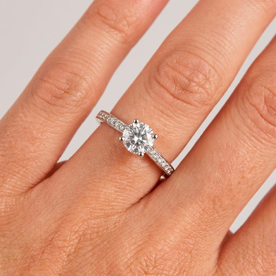 ANELLO SOLITARIO 0.41 IFG + 0.10 VSG - GIORGIO VISCONTI